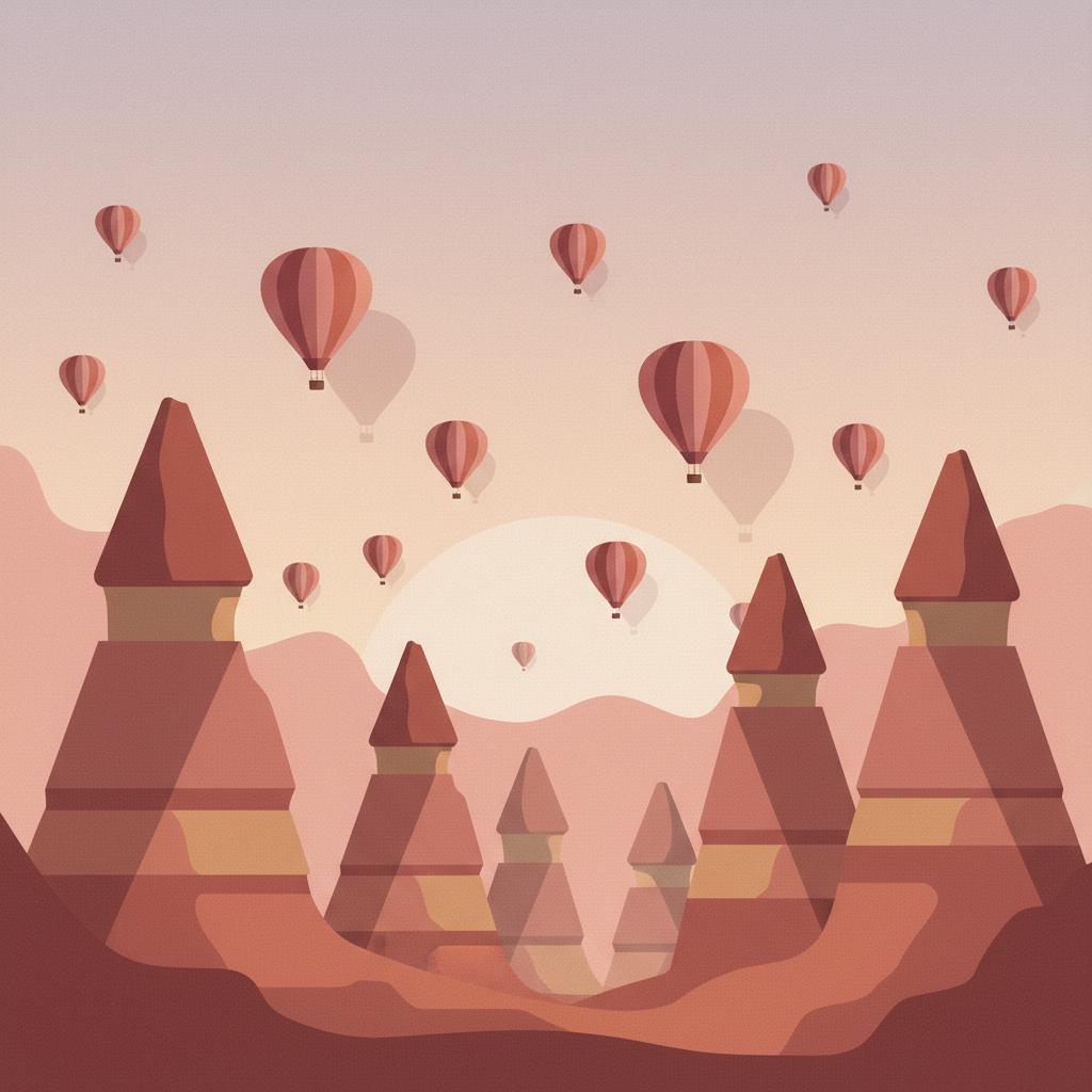 Göreme & Cappadocia — illustrated travel poster print