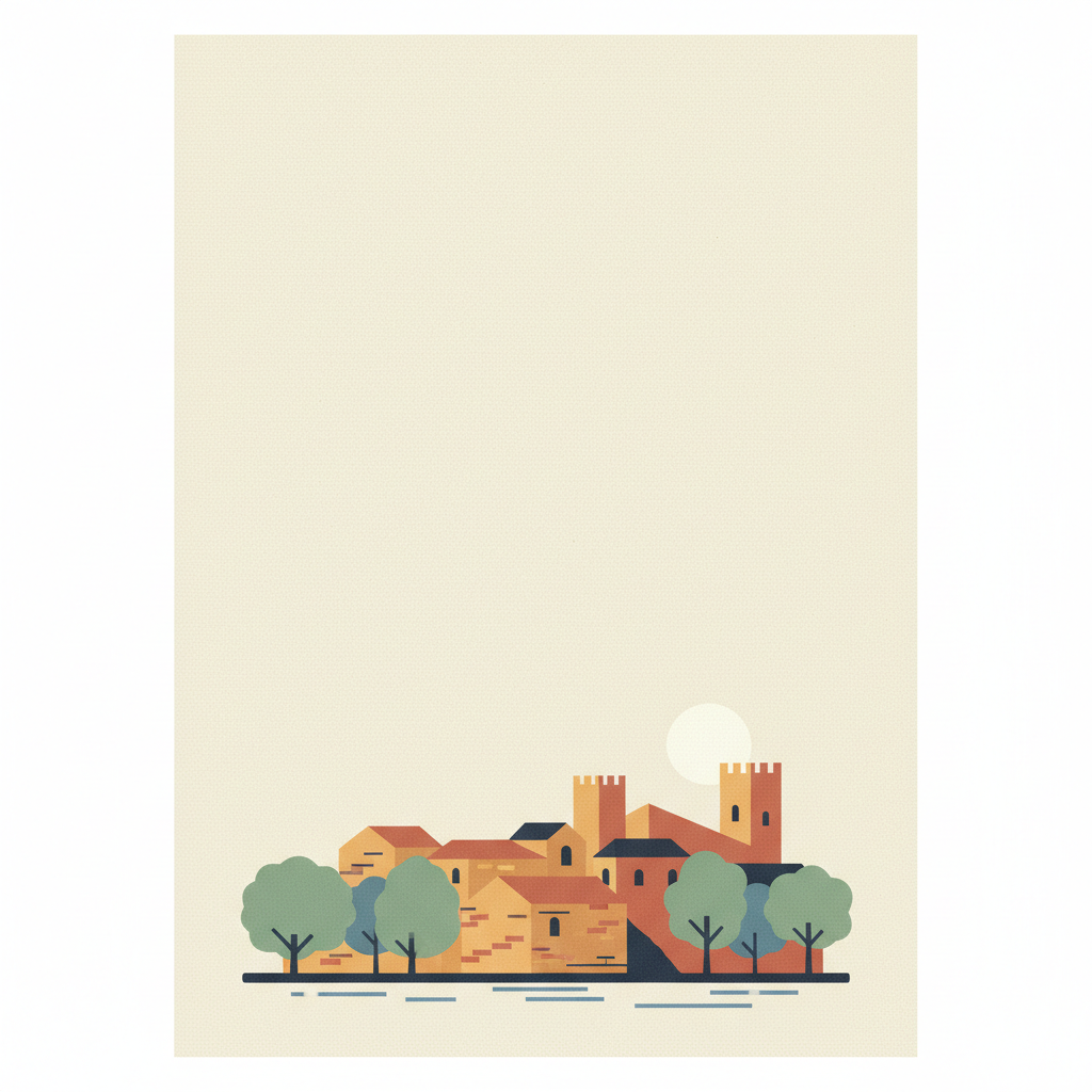 Historic Centre of Guimarães and Couros Zone — illustrated travel poster