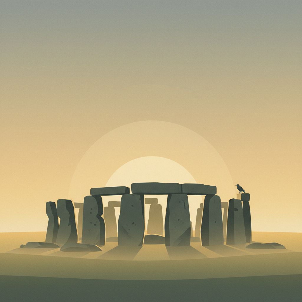 Stonehenge — illustrated travel poster print