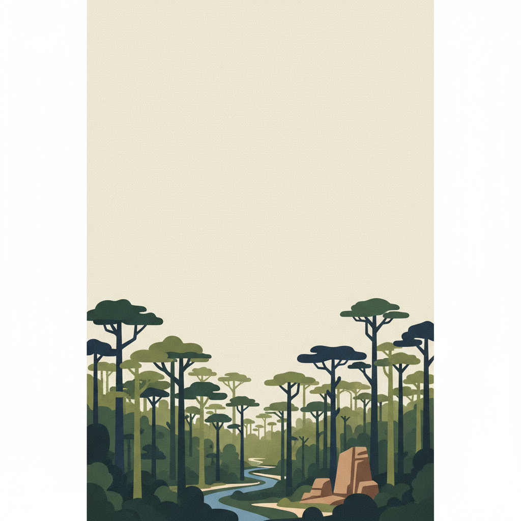 Taï National Park — illustrated travel poster