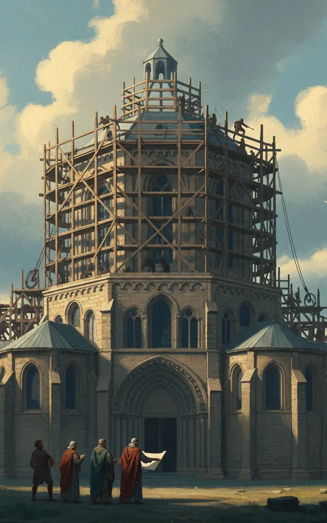 Aachen Cathedral — illustrated travel poster