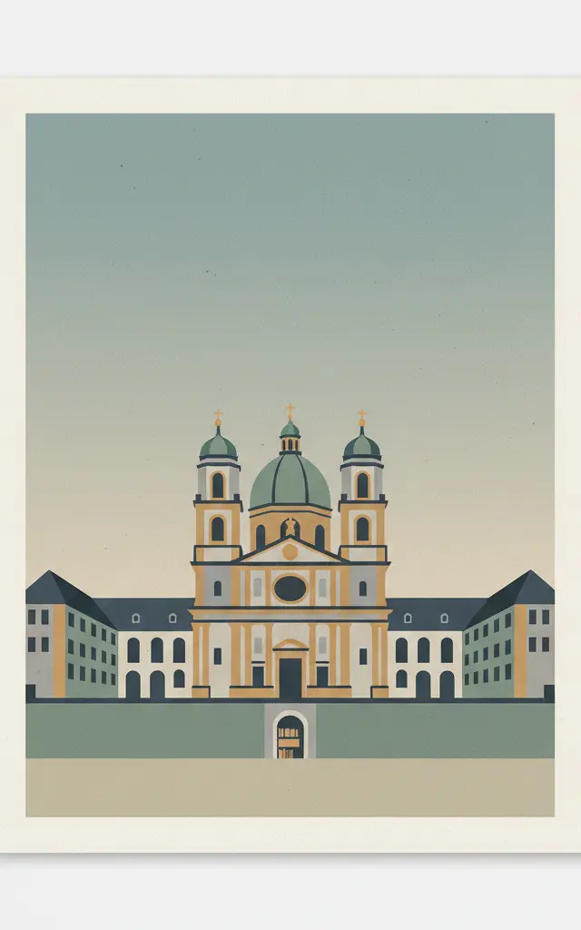 Abbey of St Gall — illustrated travel poster