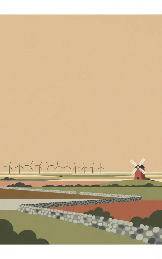 Agricultural Landscape of Southern Öland — illustrated travel poster