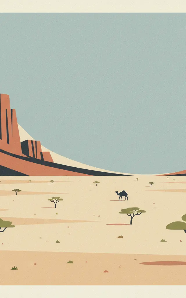 Air and Ténéré Natural Reserves — illustrated travel poster
