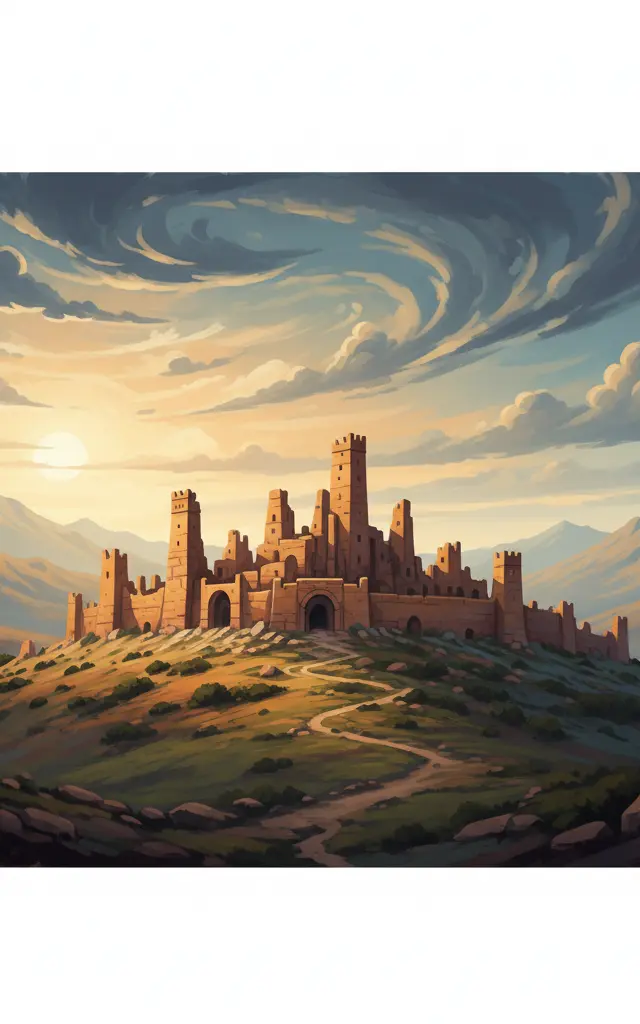 Al Qal'a of Beni Hammad — illustrated travel poster