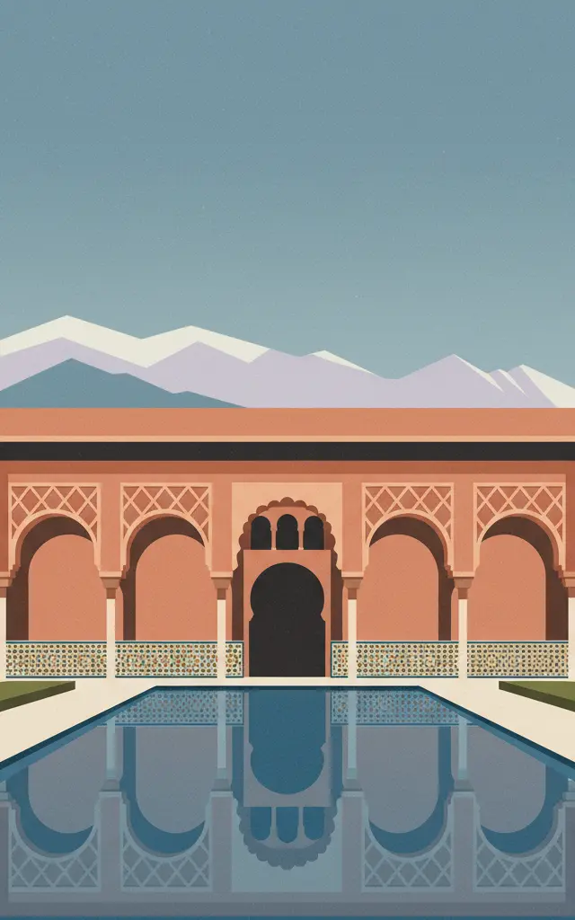 Alhambra — illustrated travel poster