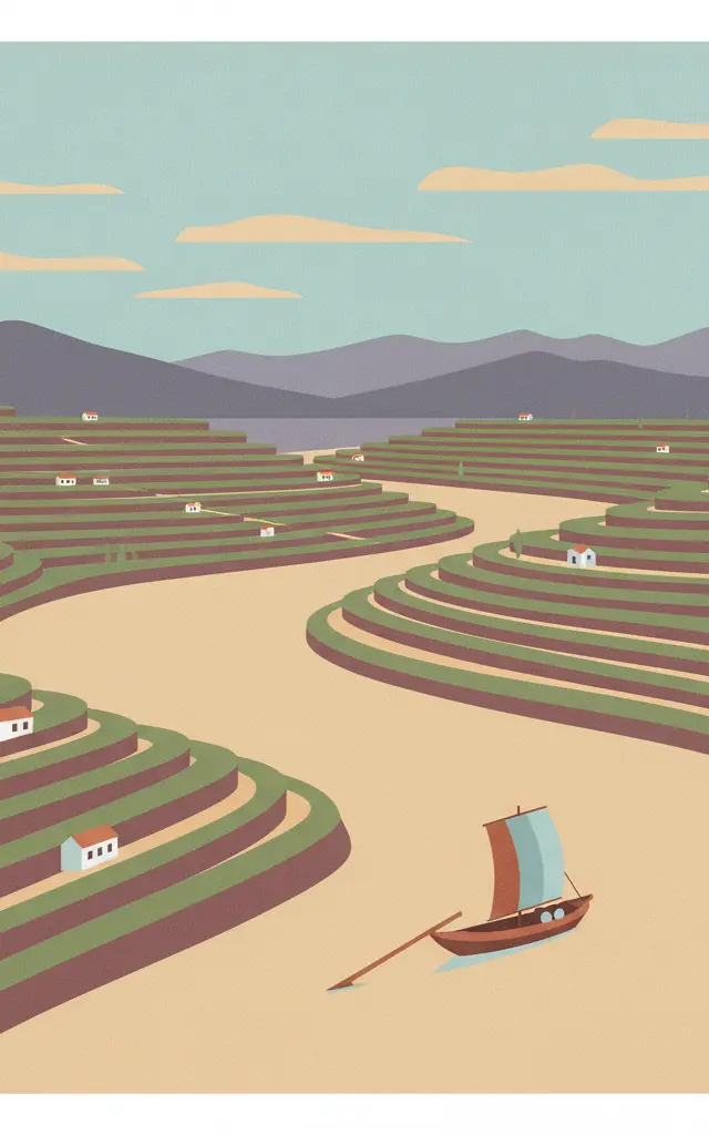 Alto Douro Wine Region — illustrated travel poster