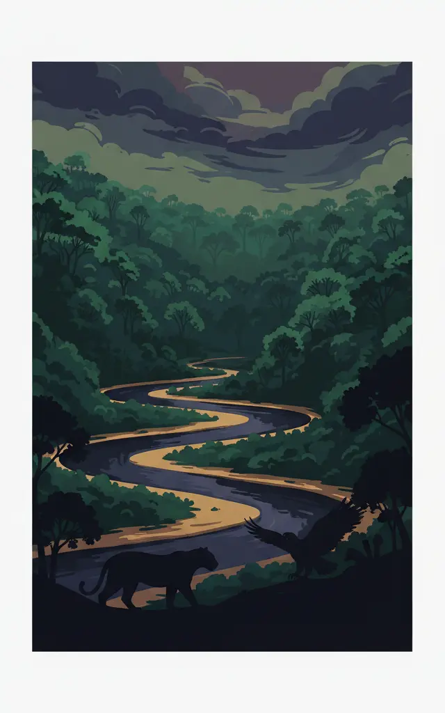 Central Amazon Conservation Complex — illustrated travel poster
