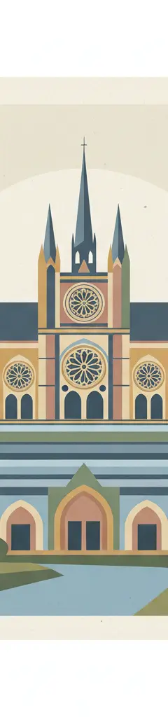 Amiens Cathedral — illustrated travel poster