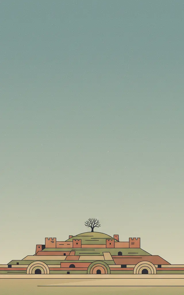 Ancient Jericho/Tell es-Sultan — illustrated travel poster