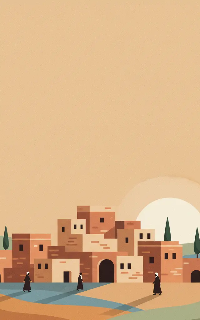 Ancient Villages of Northern Syria — illustrated travel poster