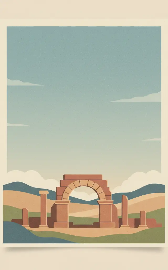Anjar — illustrated travel poster