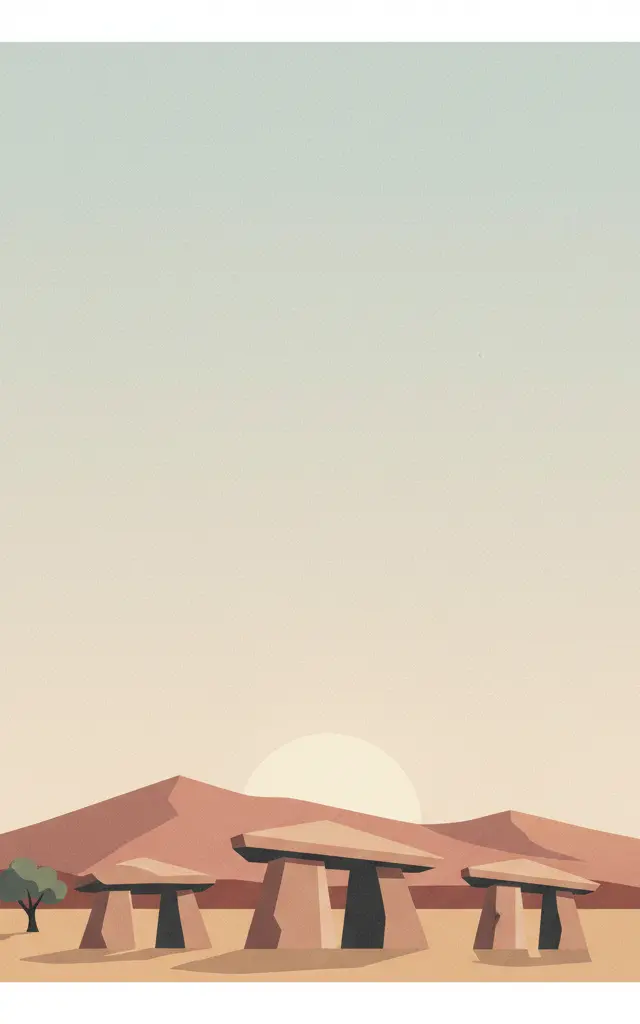 Antequera Dolmens Site — illustrated travel poster