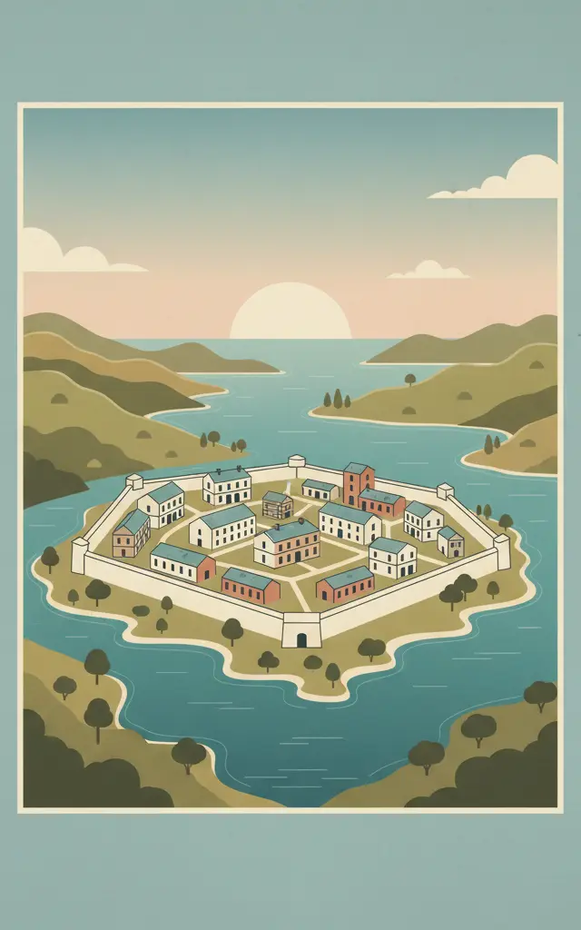 Antigua Naval Dockyard and Related Archaeological Sites — illustrated travel poster