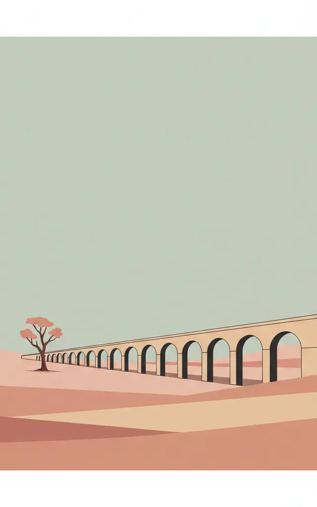 Aqueduct of Padre Tembleque Hydraulic System — illustrated travel poster