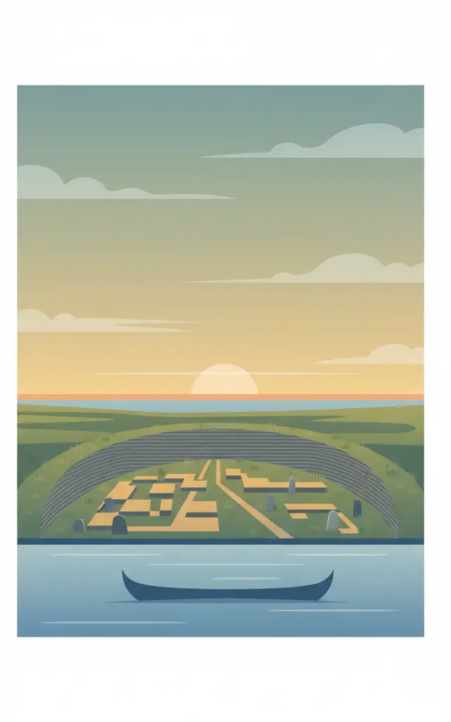 Archaeological Border complex of Hedeby and the Danevirke — illustrated travel poster