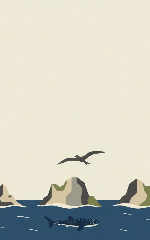 Archipiélago de Revillagigedo — illustrated travel poster