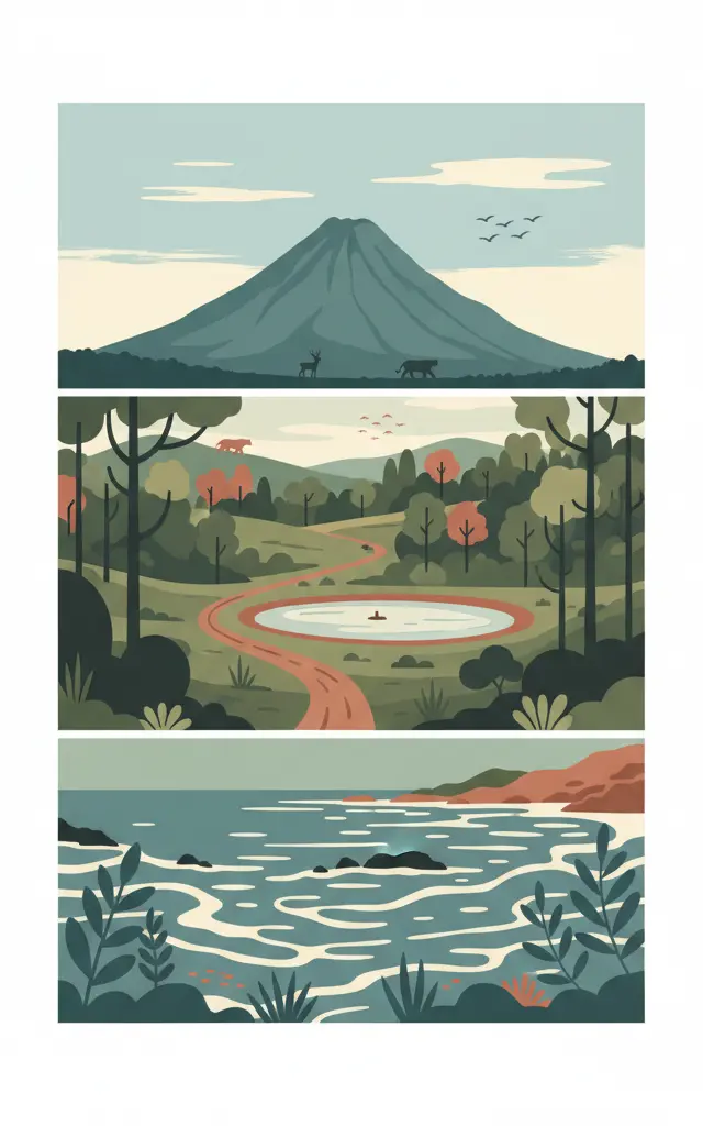 Area de Conservación Guanacaste — illustrated travel poster
