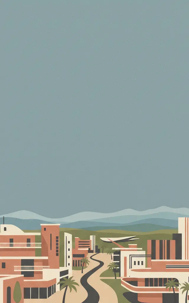 Asmara: A Modernist African City — illustrated travel poster