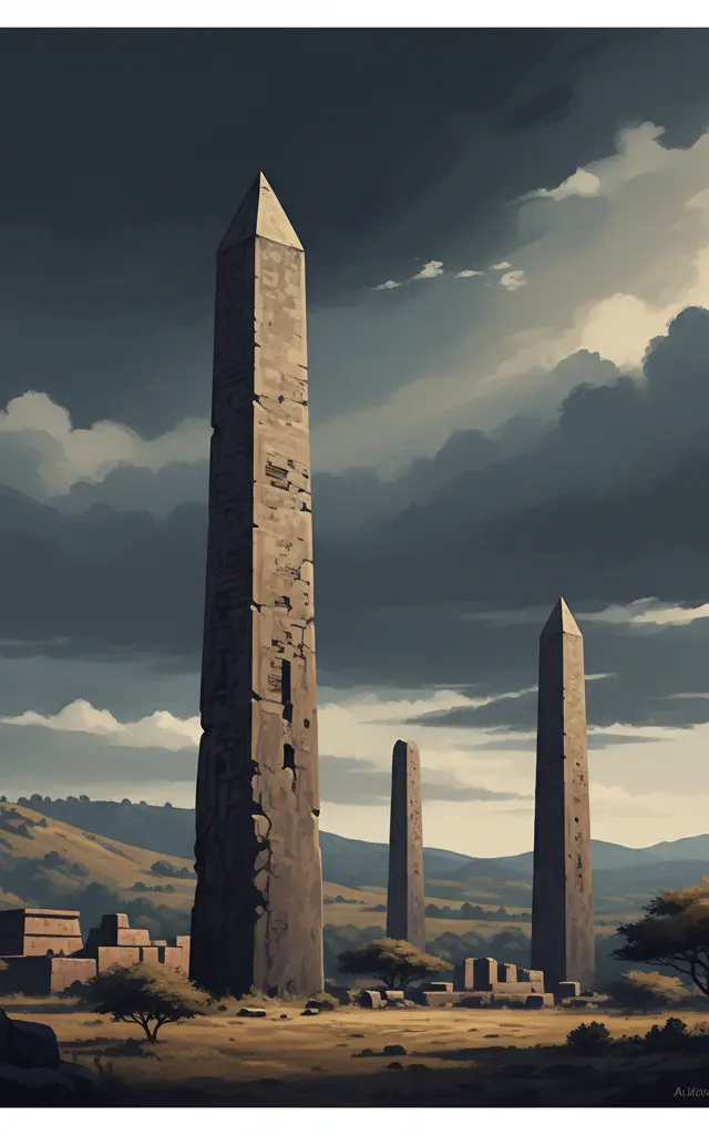 Aksum — illustrated travel poster