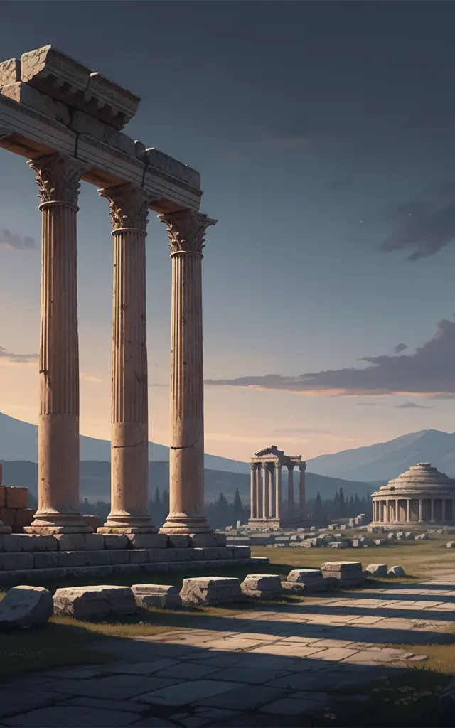 Baalbek — illustrated travel poster