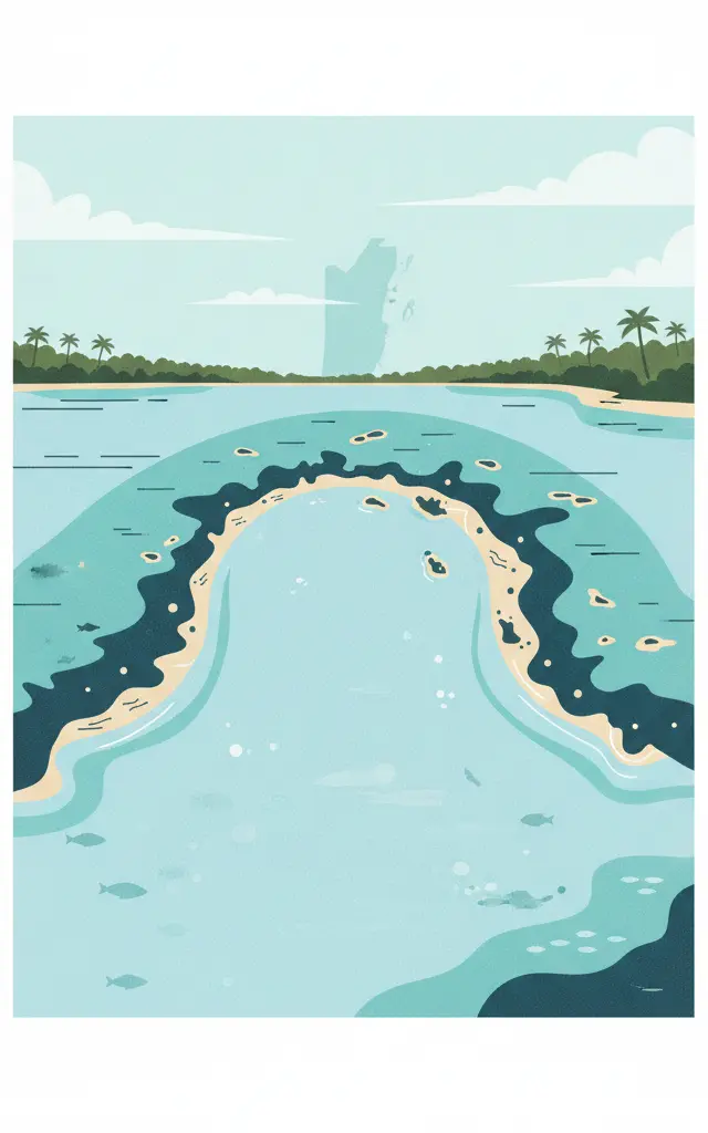 Belize Barrier Reef Reserve System — illustrated travel poster