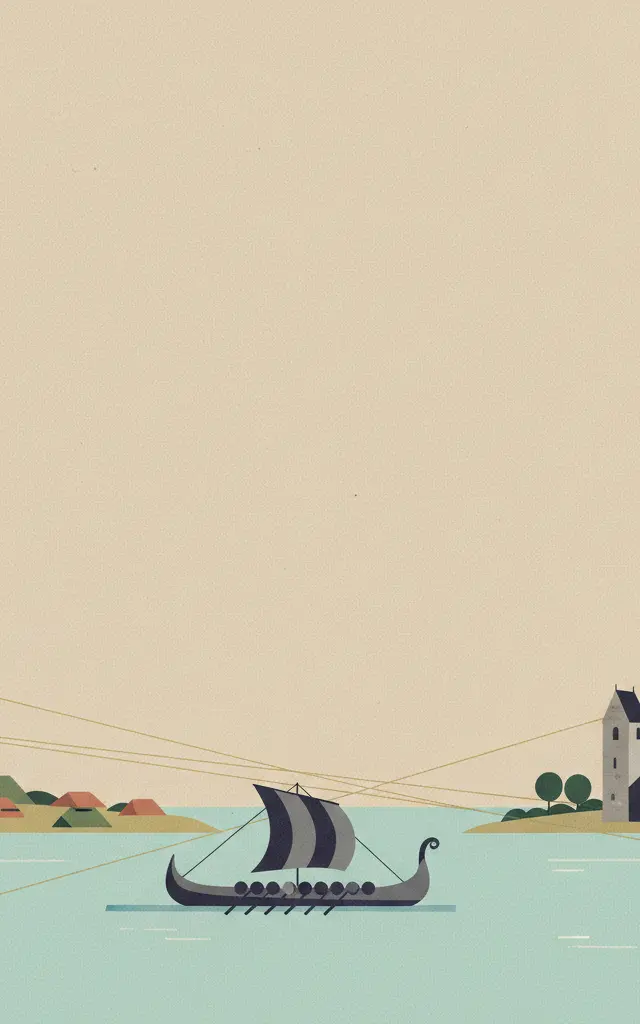 Birka and Hovgården — illustrated travel poster