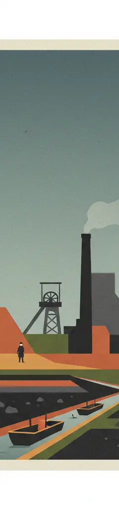 Blaenavon Industrial Landscape — illustrated travel poster