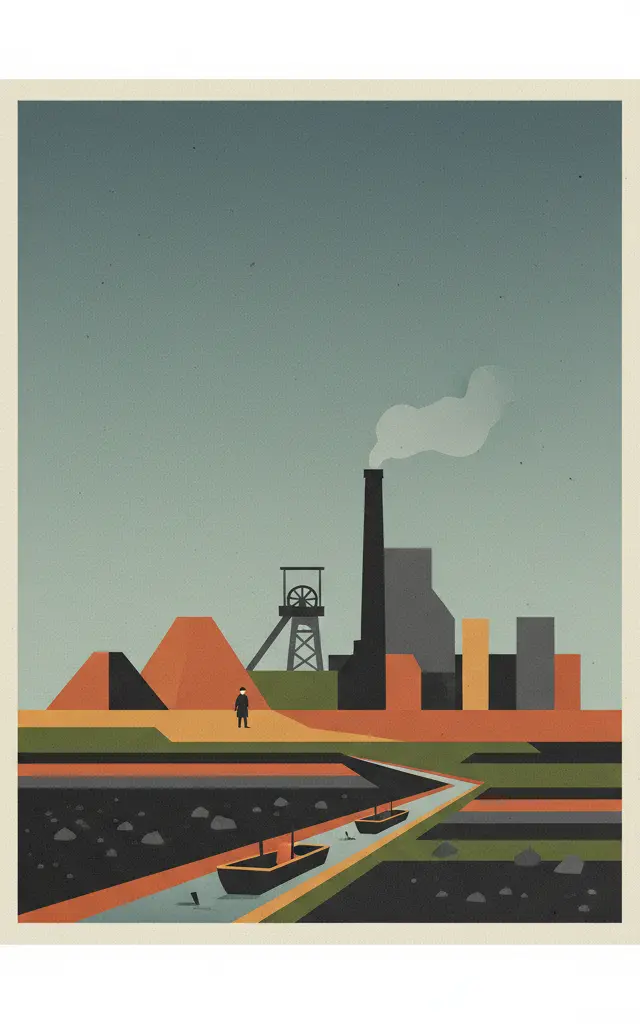Blaenavon Industrial Landscape — illustrated travel poster