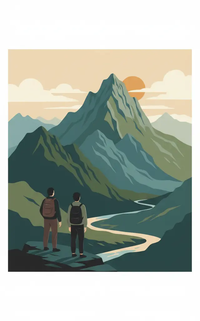 Blue and John Crow Mountains — illustrated travel poster