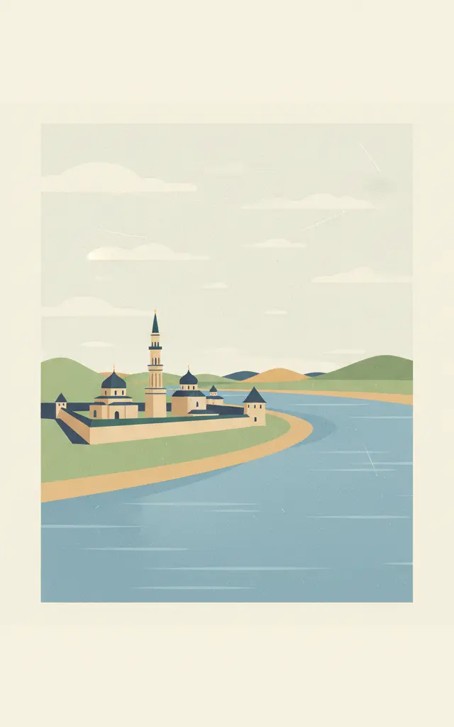 Bolgar Historical and Archaeological Complex — illustrated travel poster