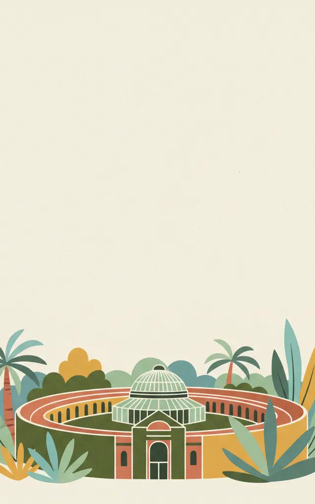 Botanical Garden (Orto Botanico), Padua — illustrated travel poster