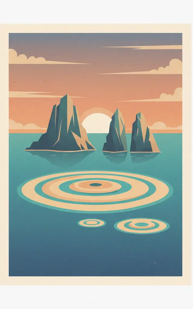 Brazilian Atlantic Islands: Fernando de Noronha and Atol das Rocas Reserves — illustrated travel poster
