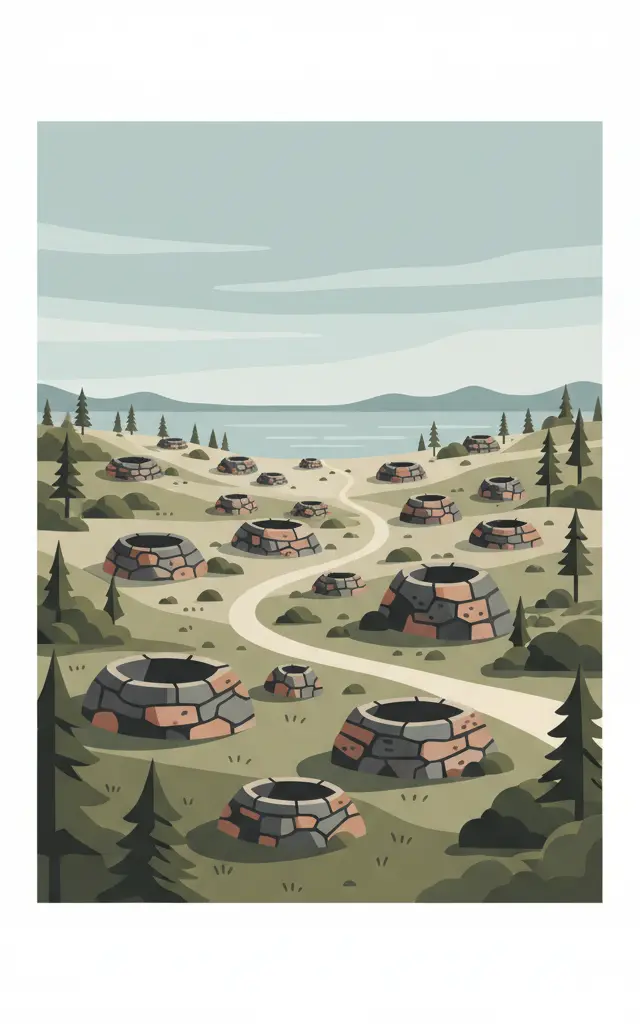 Bronze Age Burial Site of Sammallahdenmäki — illustrated travel poster