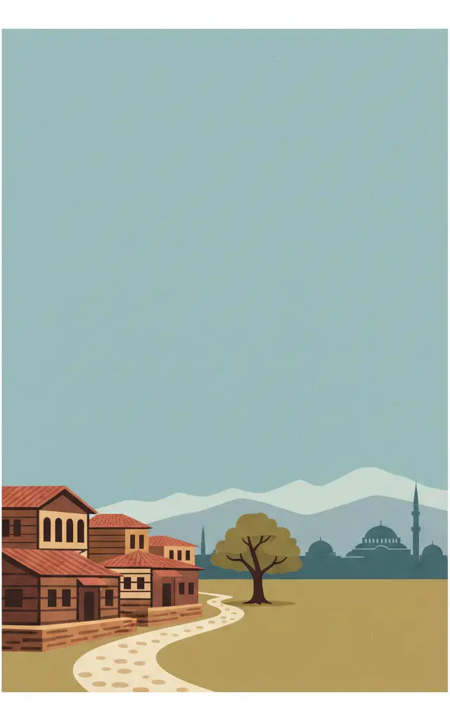 Bursa and Cumalıkızık: the Birth of the Ottoman Empire — illustrated travel poster