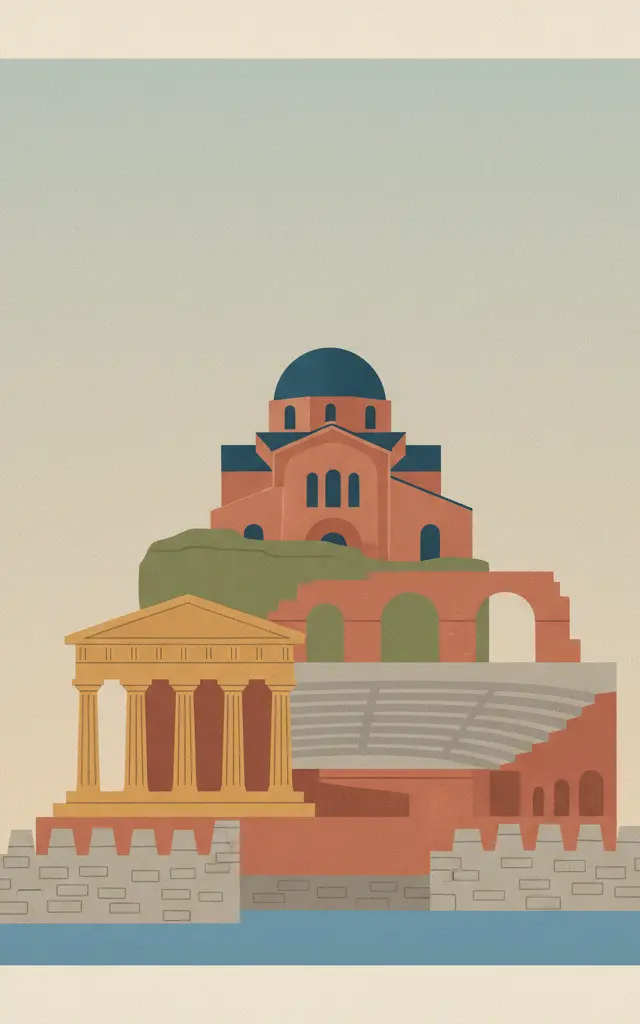 Butrint — illustrated travel poster