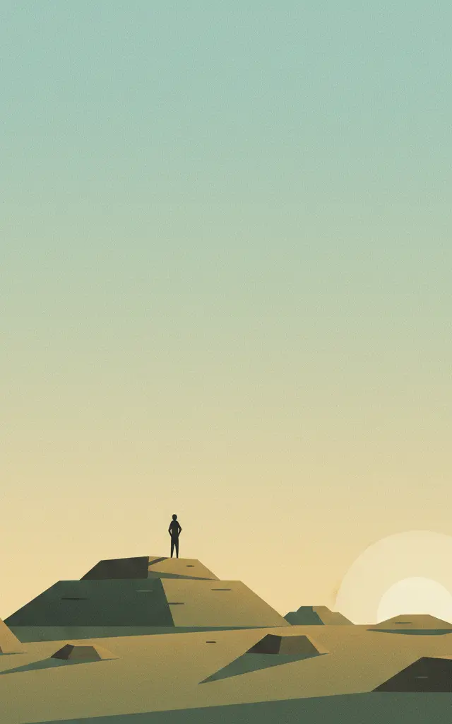 Cahokia Mounds State Historic Site — illustrated travel poster