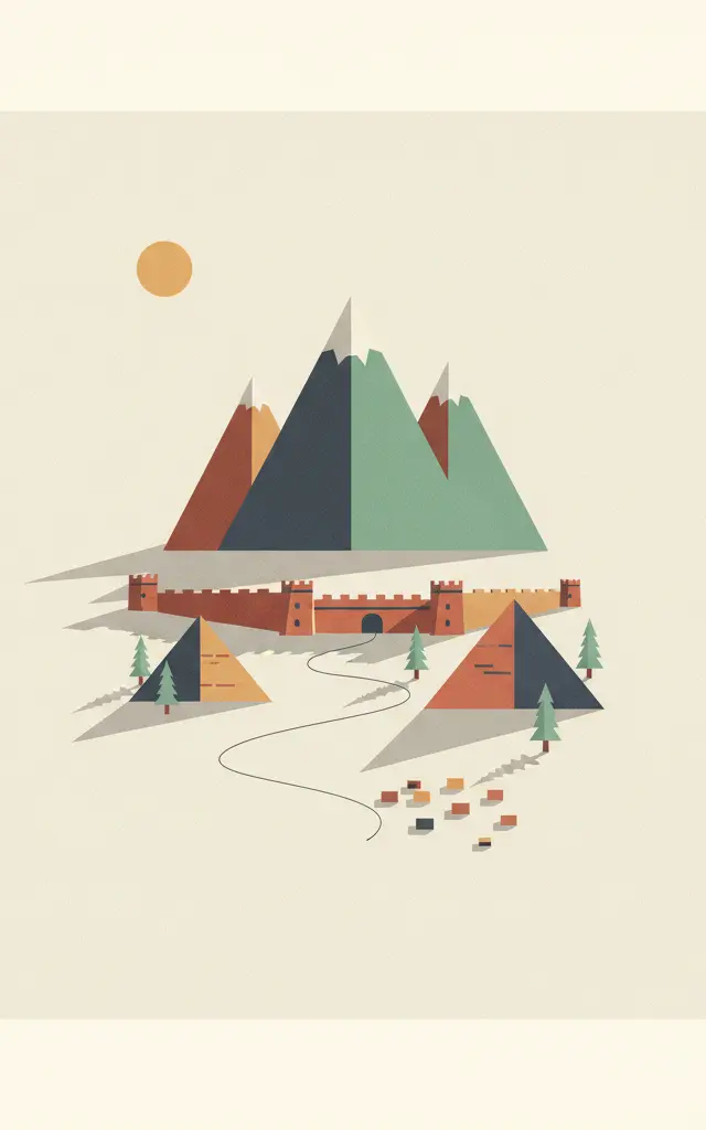 Capital Cities and Tombs of the Ancient Koguryo Kingdom — illustrated travel poster