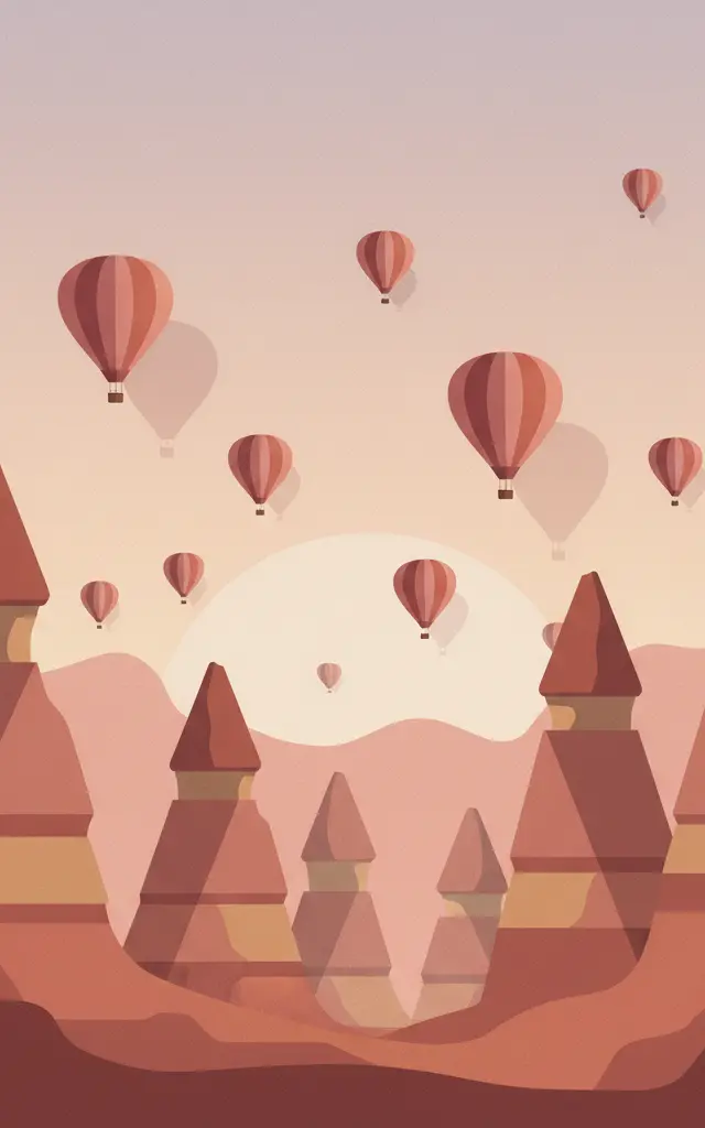 Göreme & Cappadocia — illustrated travel poster