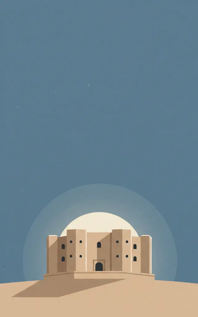 Castel del Monte — illustrated travel poster