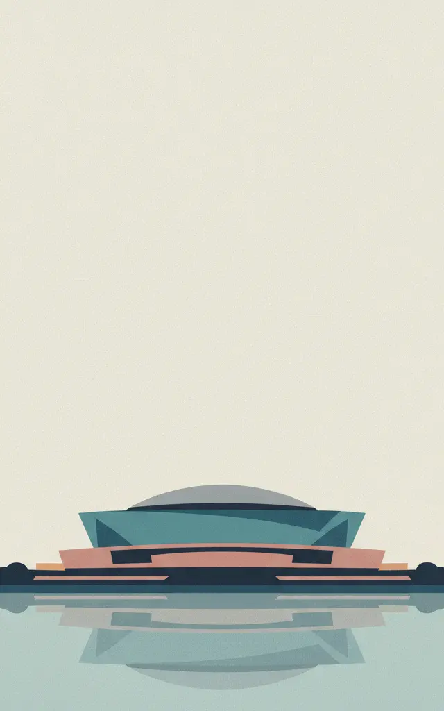Centennial Hall in Wrocław — illustrated travel poster