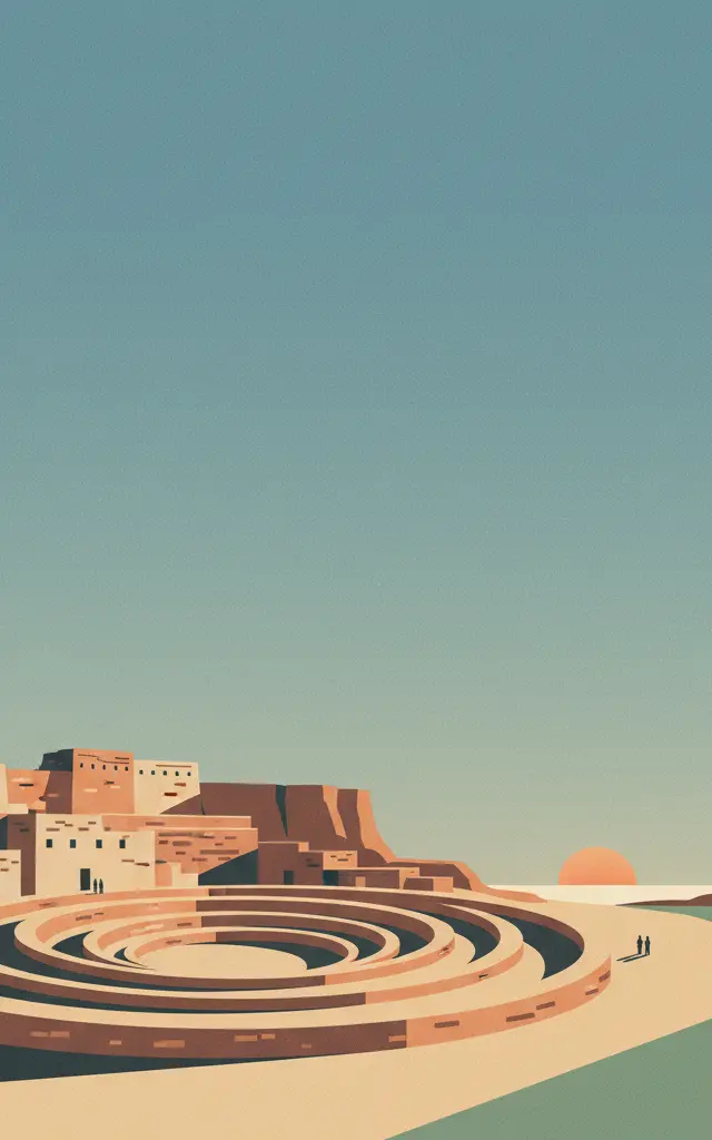 Chaco Culture — illustrated travel poster
