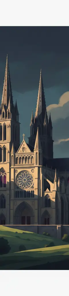 Chartres Cathedral — illustrated travel poster