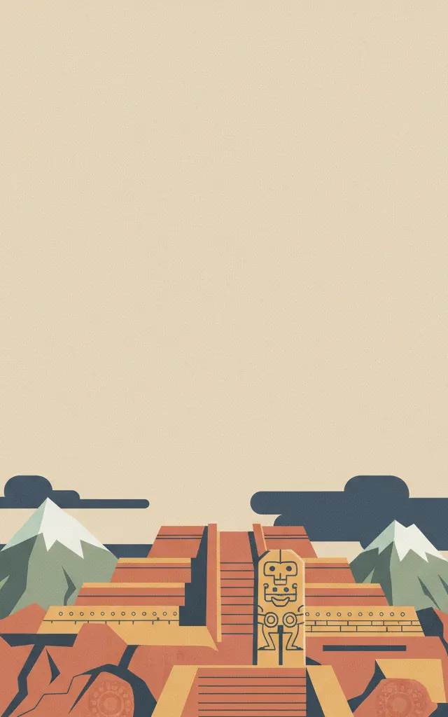Chavin (Archaeological Site) — illustrated travel poster