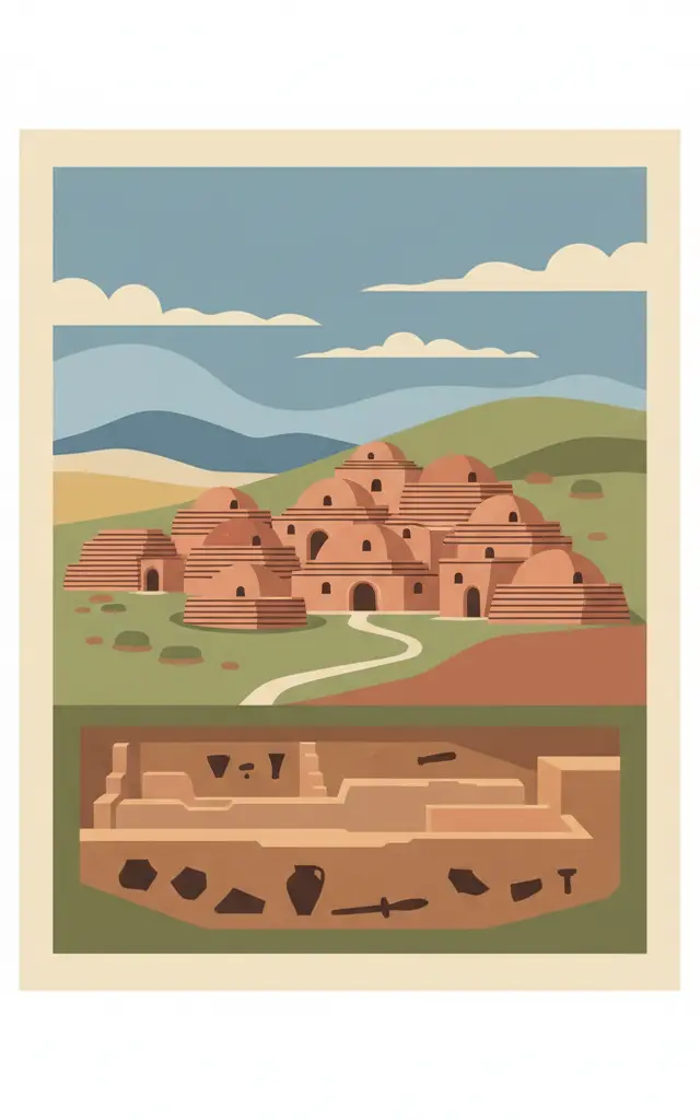 Choirokoitia — illustrated travel poster