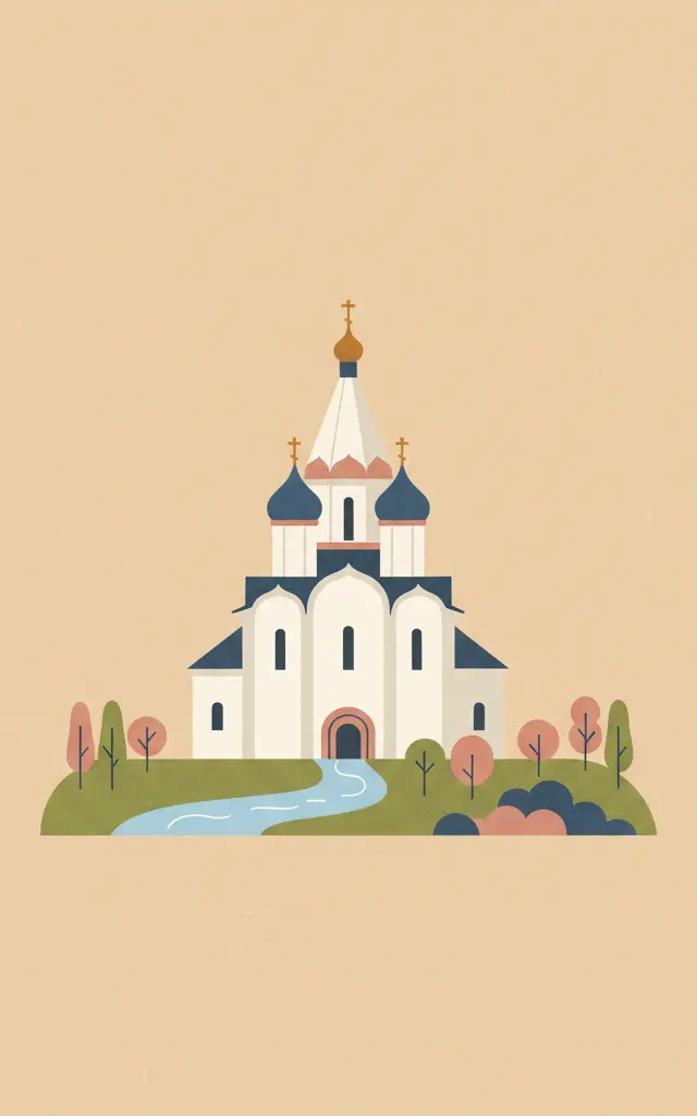 Church of the Ascension, Kolomenskoye — illustrated travel poster