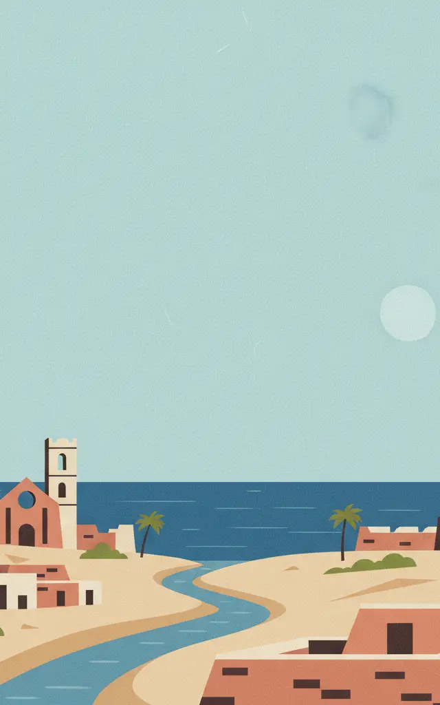 Cidade Velha, Historic Centre of Ribeira Grande — illustrated travel poster