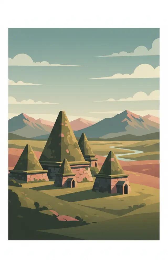 Complex of Koguryo Tombs — illustrated travel poster