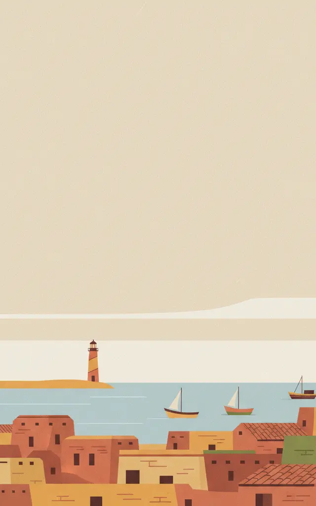 Coro and its Port — illustrated travel poster