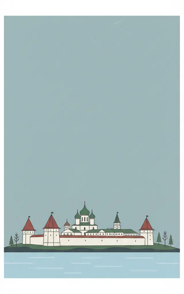 Cultural and Historic Ensemble of the Solovetsky Islands — illustrated travel poster
